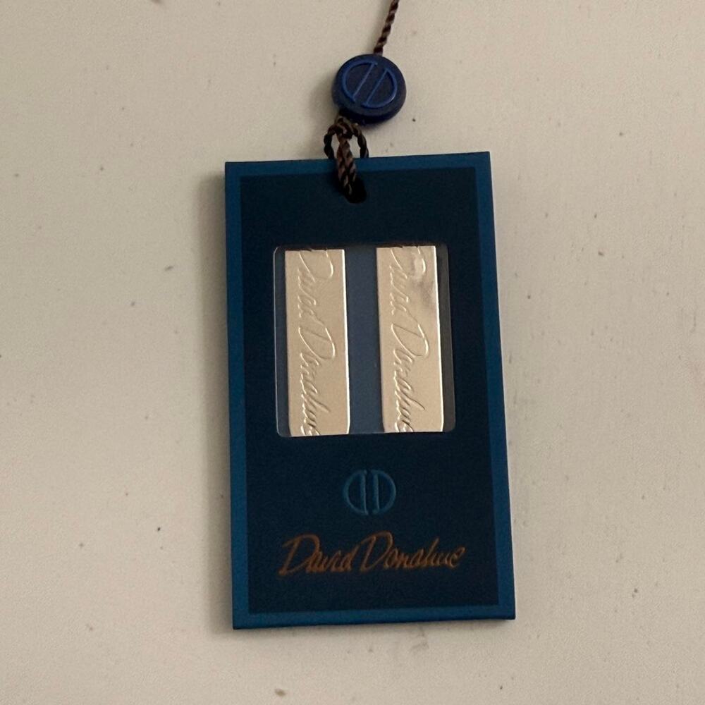 David Donahue Silver Tie Clips